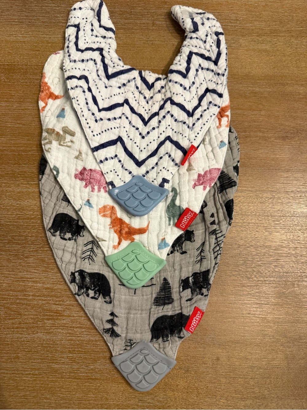 Bibs by Nuby - Multi-Color Muslin Bibs (Set of 3)